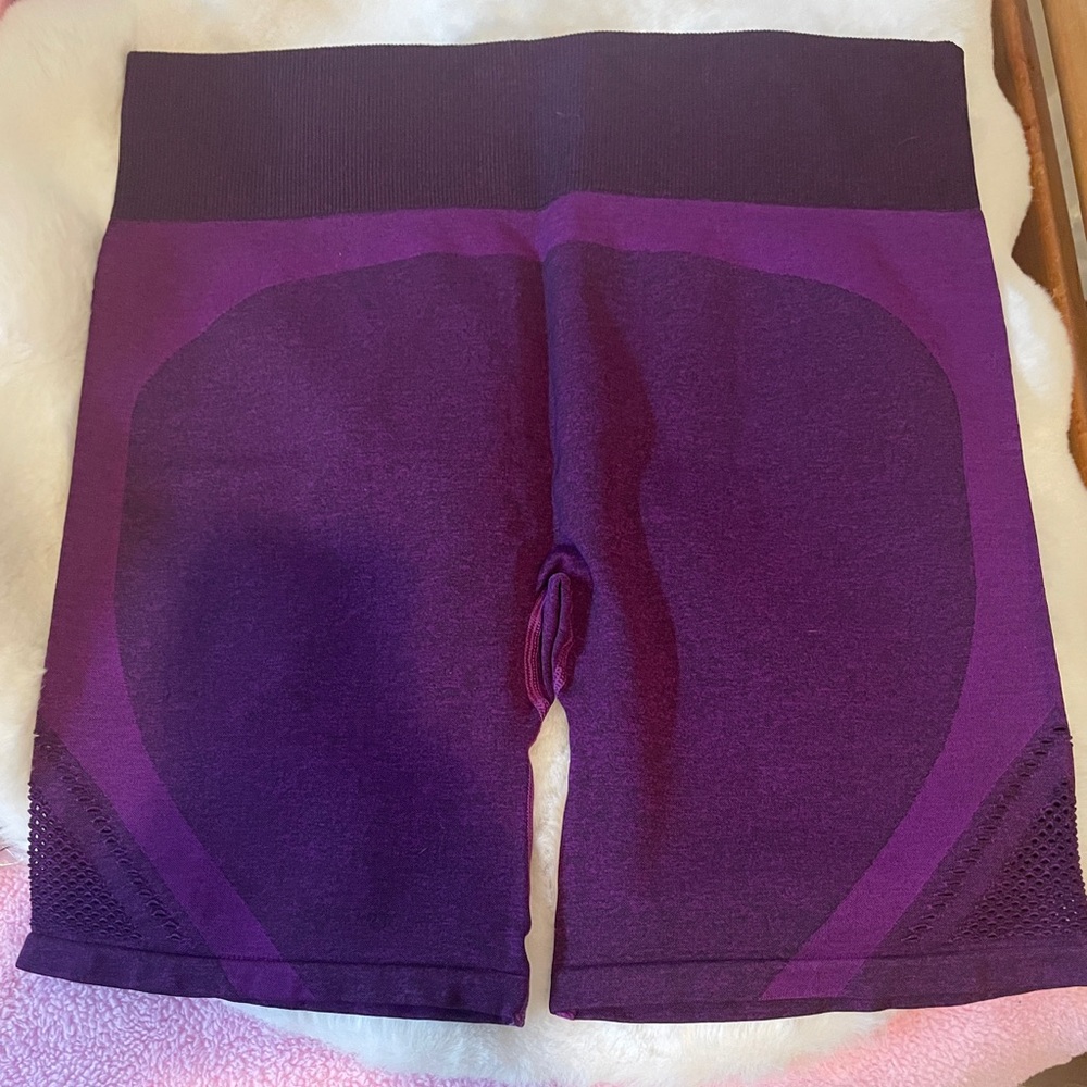 Purple ladies bike or yoga shorts
